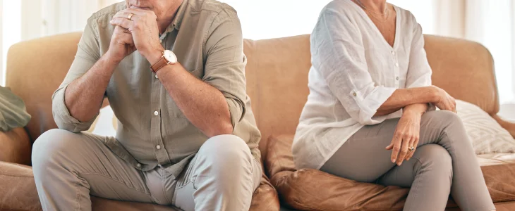 Couple arguing about divorce